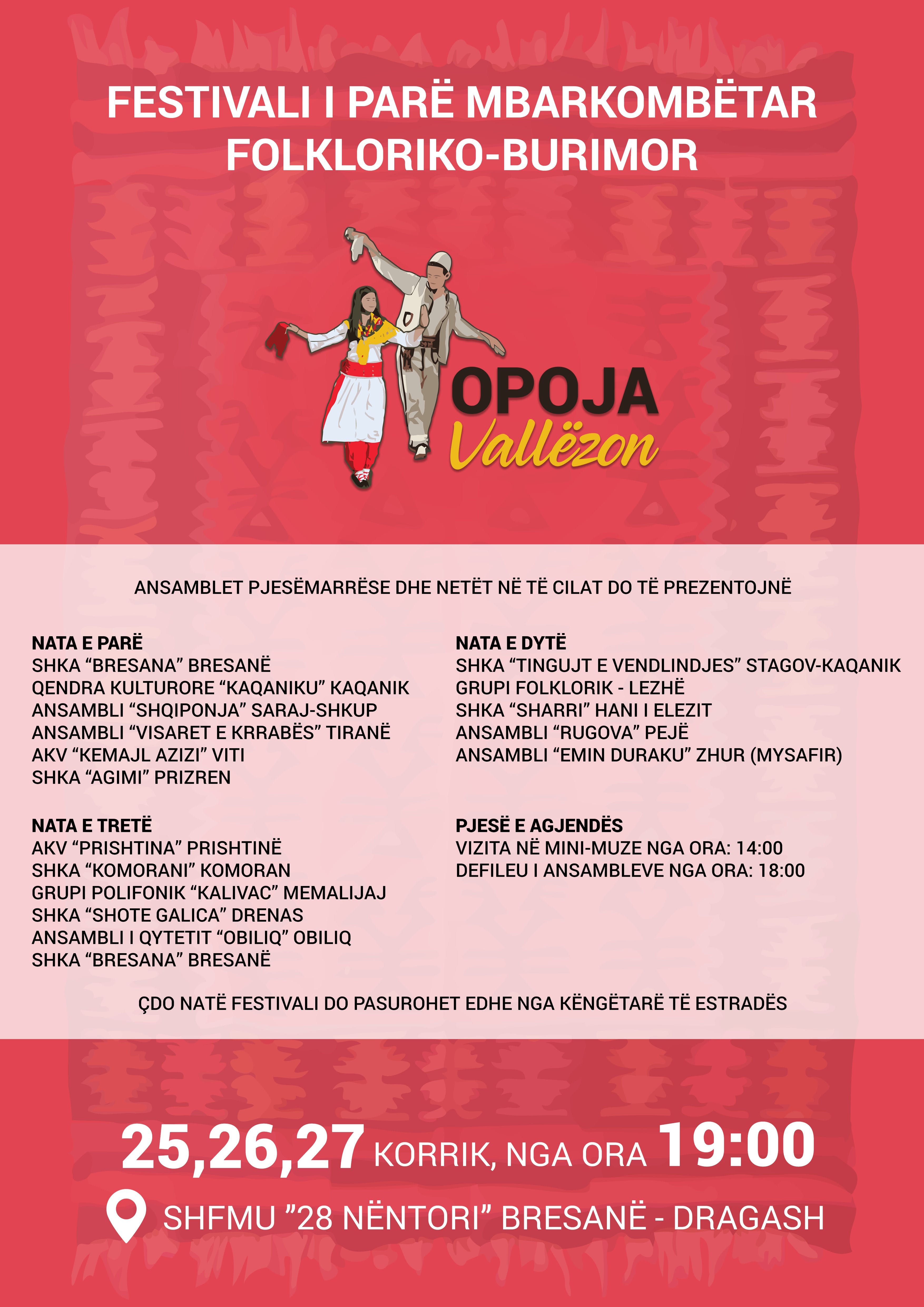 Ansamblet pjesëmarrëse dhe netët në të cilat do të prezentojnë në “Opoja Vallëzon”